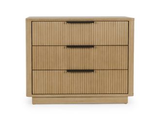 Santa Monica - Modern Natural Oak 3 Drawer Nightstand