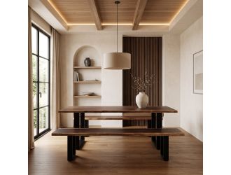 Taylor Modern Live Edge Wood Dining Set