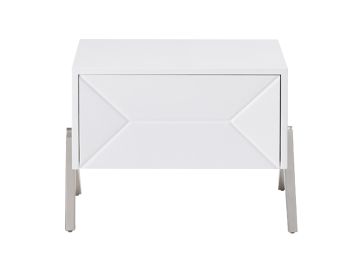 Candid Modern White Nightstand