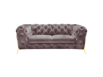 Sheila - Transitional Silver Fabric Loveseat