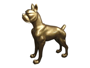 Large Gold Dog Sculpture