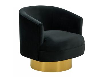 Basalt - Modern Black Fabric Accent Chair