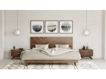 Soren - Modern Walnut Bed