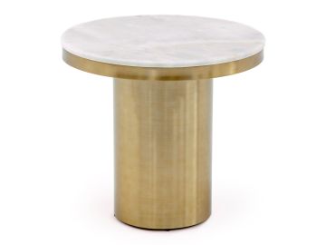 Rocky - Glam White & Gold End Table