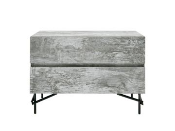 Aria - Italian Modern Multi Grey with texture Nightstand