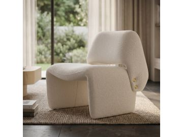 Tristan Modern Off White Fabric Accent Chair