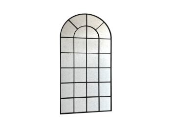 Grady - Industrial Antique Black Floor Mirror