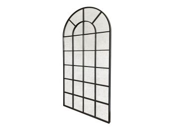 Grady - Industrial Antique Black Floor Mirror