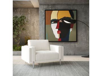 Schmidt - Modern Off White Fabric Chair