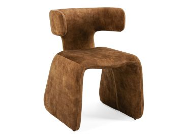 Bergman - Modern Camel Velvet Dining Chair