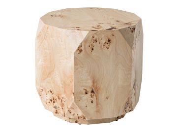 July - Modern Mapa Burl Round End Table