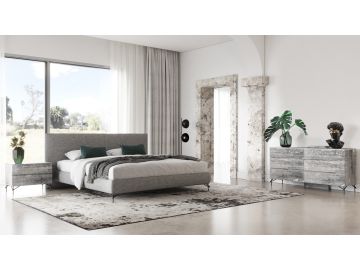 Aria - Italian Modern Multi Grey 4-Piece Bedroom Set