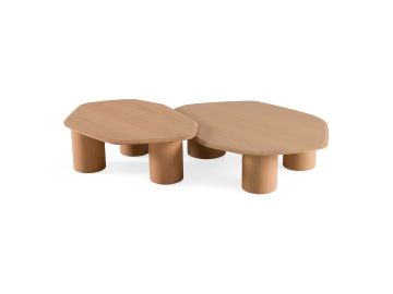 Seymour - Modern White Oak Coffee Table Set