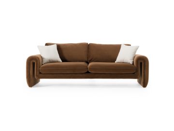 Bentley - Modern Brown Velvet Sofa