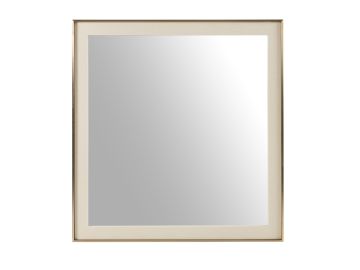 Cartier - Modern Beige Shagreen & Brushed Brass Mirror