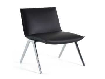 Cedric - Modern Black Vegan Leather Accent Chair