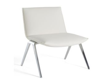 Cedric - Modern White Vegan Leather Accent Chair