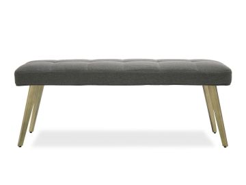 Cici - Contemporary Grey & Antique Brass Bench