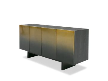 Elmira - Glam Black Ash + Gradient Stainless Steel Buffet