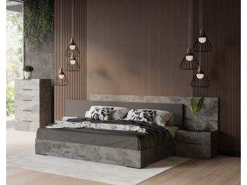 Ferrara - Modern Volcano Oxide Grey Bedroom Set
