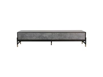 Gabrielle - Contemporary Acacia & Gold TV Stand
