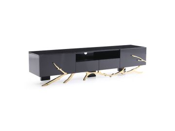 Legend Modern Black & Gold 79" TV Stand