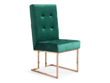 Legend Modern Green Velvet & Rosegold Dining Chair (Set of 2)