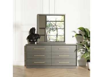 Manhattan- Contemporary Grey Mirror