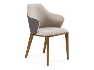 Megan Modern Beige & Grey Dining Chair