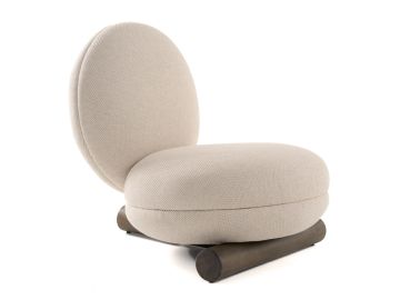 Minto - Contemporary Off-White Fabric Accent Chair