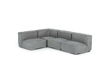 Navstar - Contemporary Grey Fabric Modular Sectional Sofa