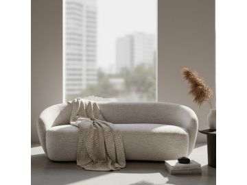 Omaha - Modern Off White Fabric Sofa