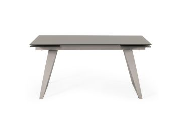 Pittson - Modern Extendable Grey Glass Dining Table