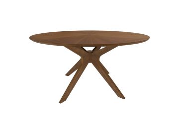 Prospect - Modern Round 59" Walnut Dining Table