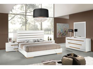 Juliet Italian Modern White & Rosegold Mirror