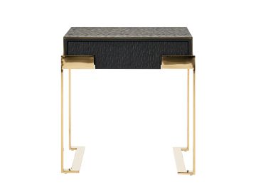Rothsay - Modern Wenge + Gold Nightstand