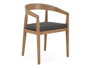 Sintra - Outdoor Grey Olefin + Eucalyptus Dining Chair