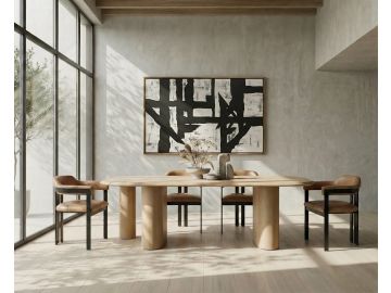 Summit - Modern 87" Natural Ash Dining Table