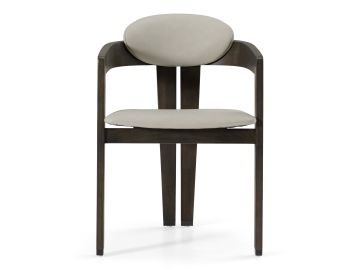 Thorne Light Grey and Dark Grey Arm Dining Chair