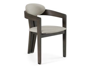 Thorne Light Grey and Dark Grey Arm Dining Chair