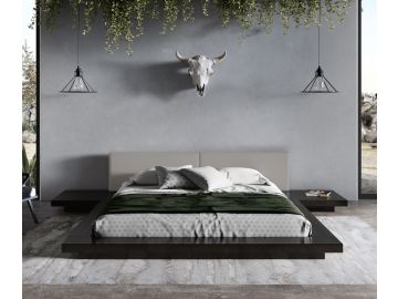 Tokyo - Contemporary Black and Grey Platform Bed