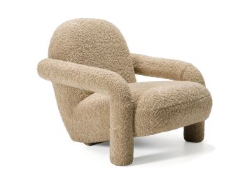 Trevor - Modern Tan Fabric Accent Chair