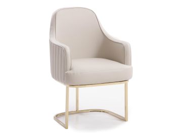 Tyler - Modern Grey + Gold Dining Chair