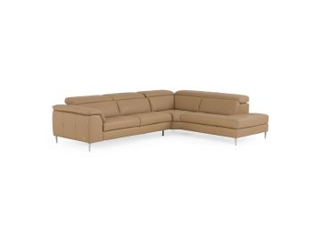 Viola - Italian Contemporary Deserto Leather Right Facing Sectional Sofa