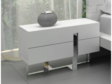 Voco Modern White Bedroom Nightstand