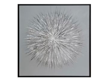Silver 24"x24" Sculpted Wall Hanging