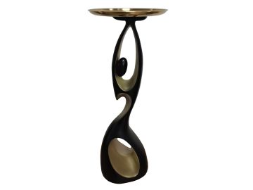 Abstract Woman Modern Black + Gold Sculpture