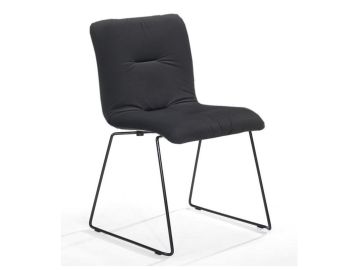 Yannis - Modern Dark Grey Fabric Dining Chair (Set of 2)