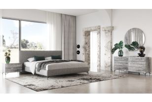 Aria - Italian Modern Multi Grey Bedroom Set