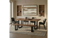 Taylor - X-Large 102" Modern Live Edge Wood Dining Table